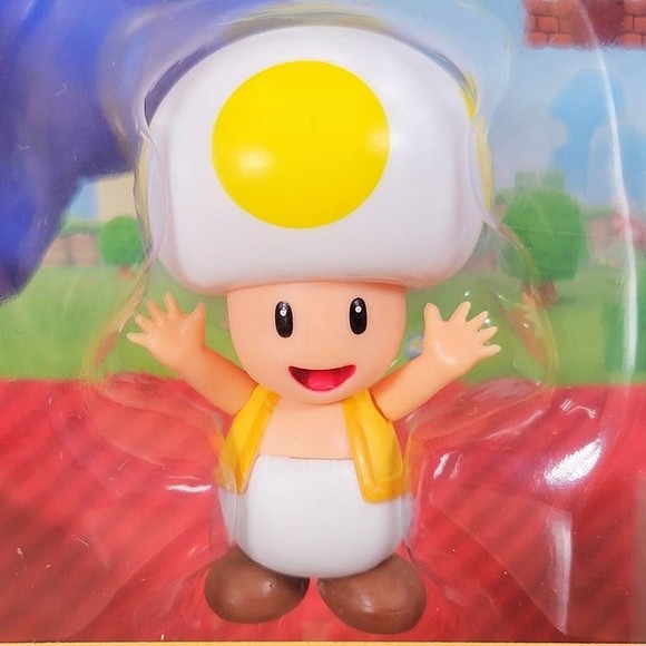 Jakks Pacific Super Mario Yellow Toad 2.5" Nintendo Collectible Action Figure - Picture 5 of 7